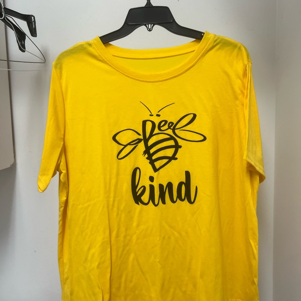 SHEIN Bright Yellow Graphic Tee